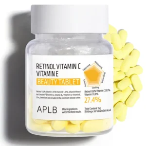 APLB Retinol Vitamin C Vitamin E Beauty Tablet 500mg x 30 Tablets